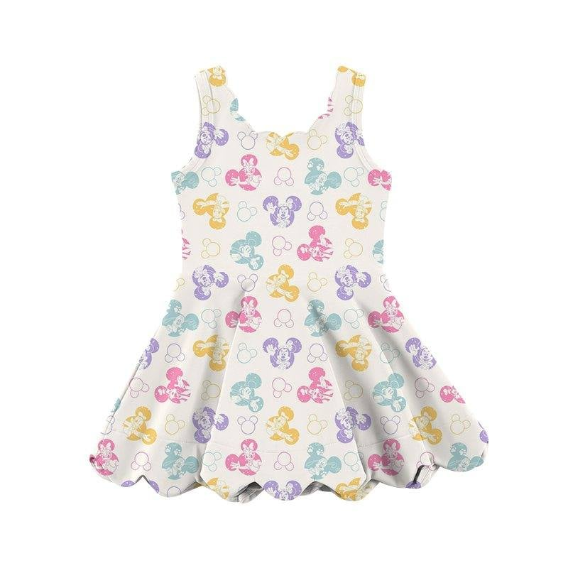 GSD2490 Baby Girls Active Wear Cartoon Mouse Yoga Dress Preorder