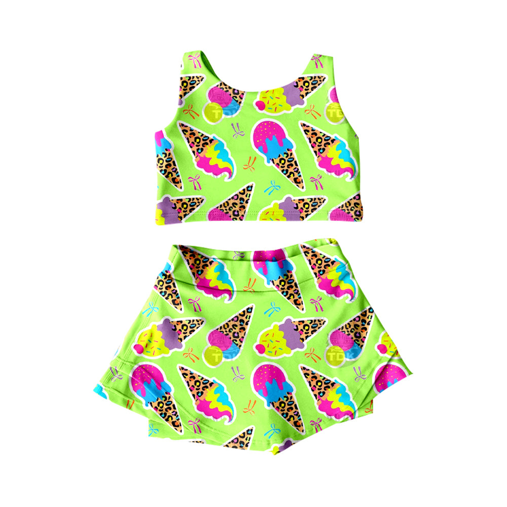 GSD2520 Baby Girls Active Wear ice-cream Yoga Set Preorder