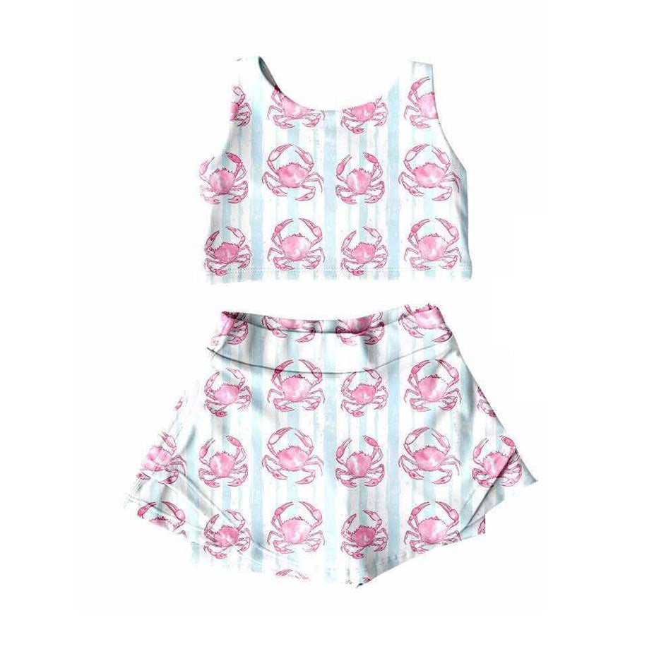GSD2575 Baby Girls Active Wear Pink Carb Tank Top Skort Set Preorder
