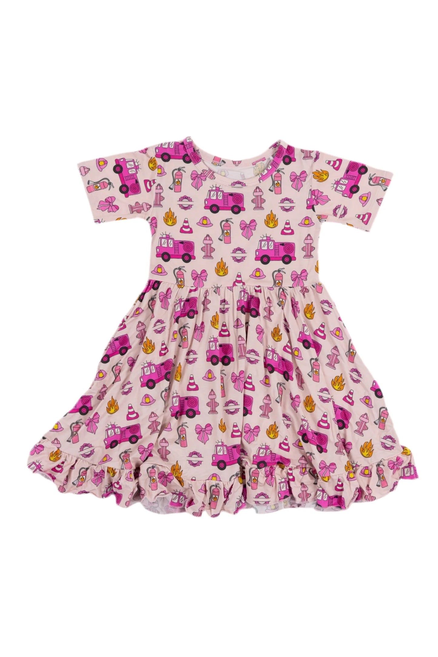 GSD2608 BLAZING BOWS AND HYDRANTS DREAM ROMPER Dress