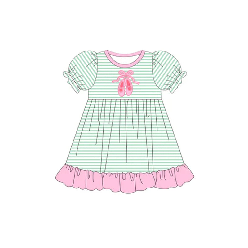 GSD2641 Baby Girls Ballet Shoe Short Sleeve Dress Preorder
