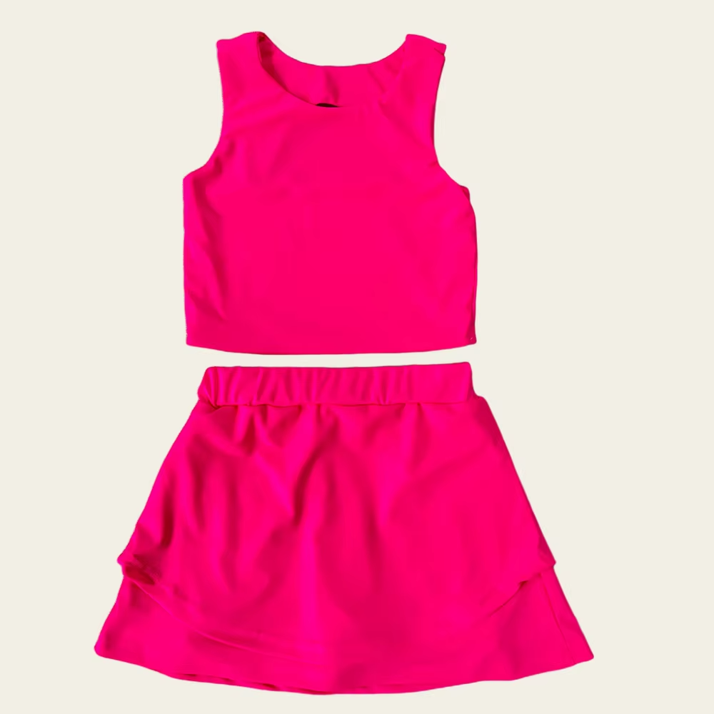 GSD2658 Baby Girls Hot Pink Sleeveless Tank Top Skort Set Preorder