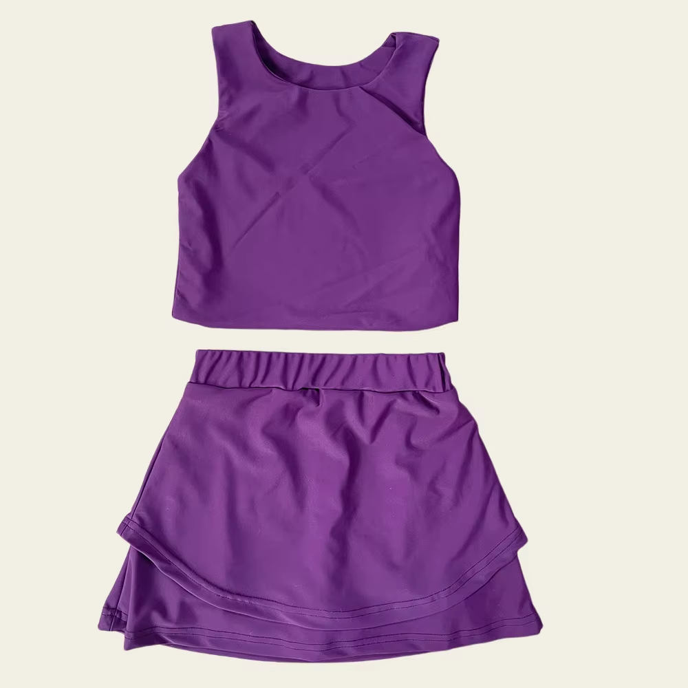 GSD2662 Baby Girls Purple Sleeveless Tank Top Skort Set Preorder