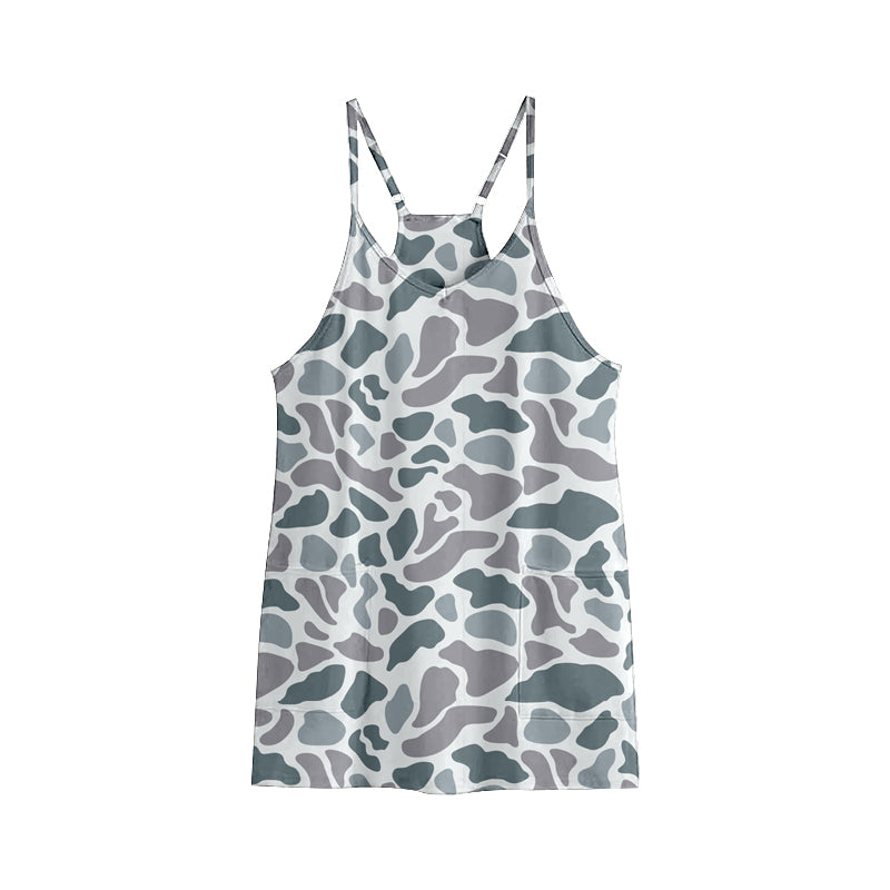 GSD2723 Baby Girls Strap Light Gray Camo Pockets Yoga Dresses Preorder