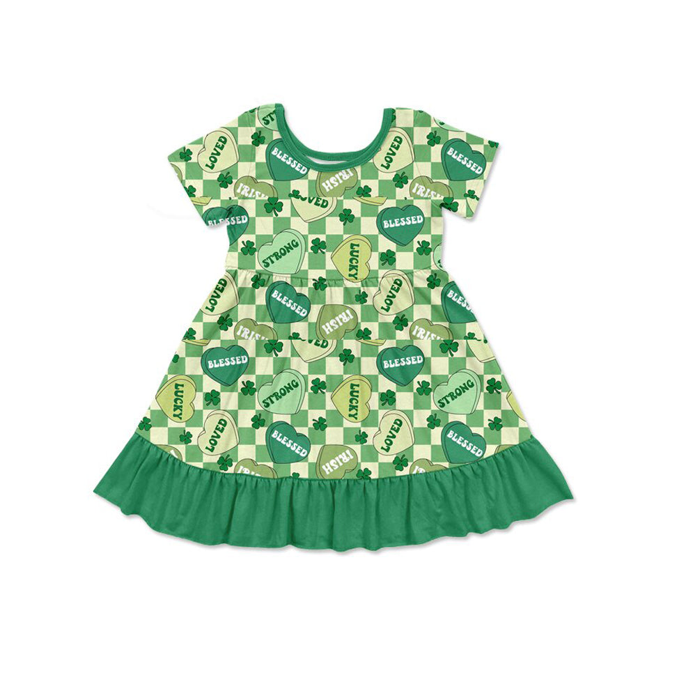 GSD2838 Baby Girls Mardi Gras doughnut short sleeve dress preorder