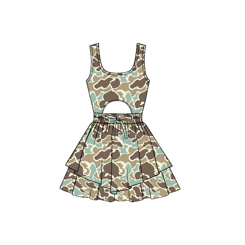 GSD3194 Baby Girls Blue Camo Active Dress Preorder