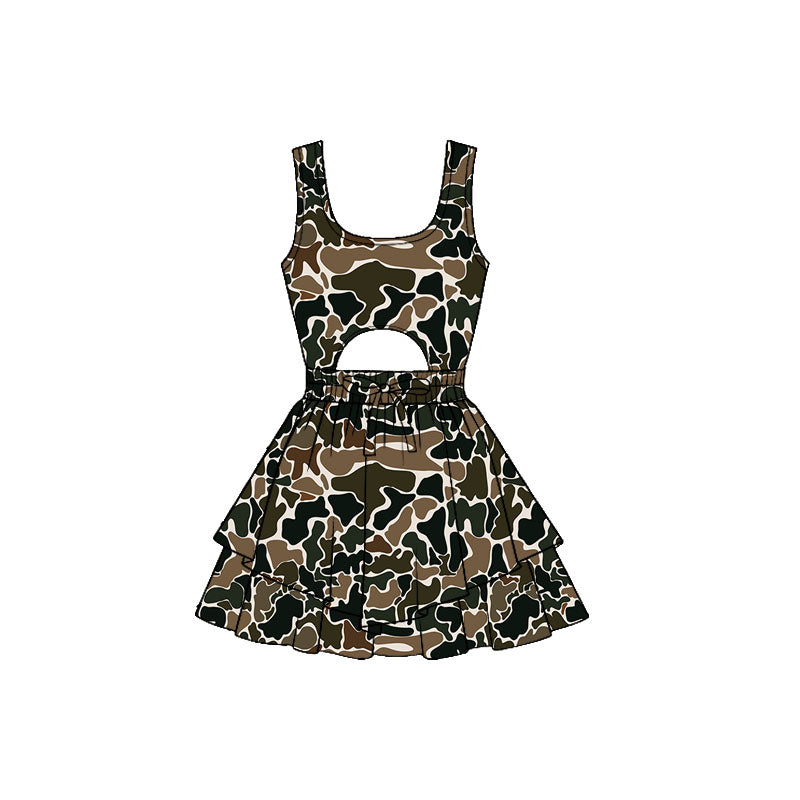 GSD3195 Baby Girls Brown Camo Active Dress Preorder