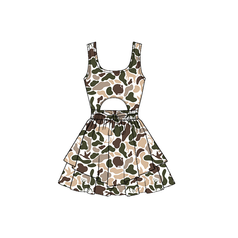 GSD3196 Baby Girls Hunting Camo Active Dress Preorder