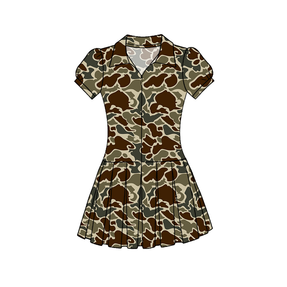 GSD3221 Baby Girls camo Short Sleeve Active Dress Preorder