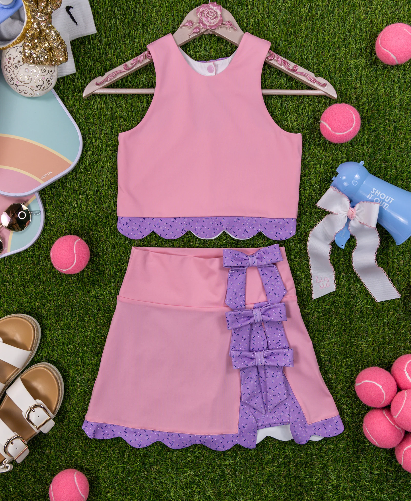 GSD3319 Baby Girls Pink Active Skirt Set Preorder