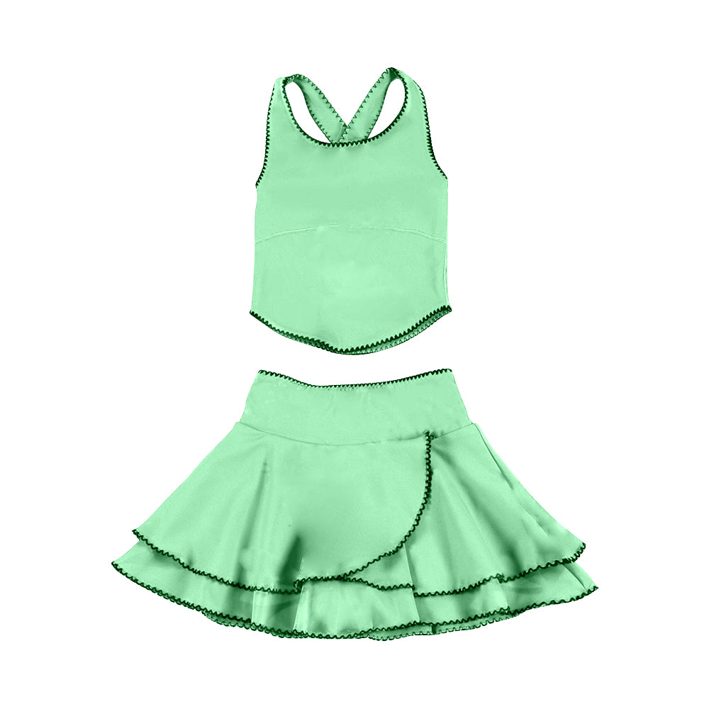 GSD3327 Baby Girls Green Active Skirt Set Preorder