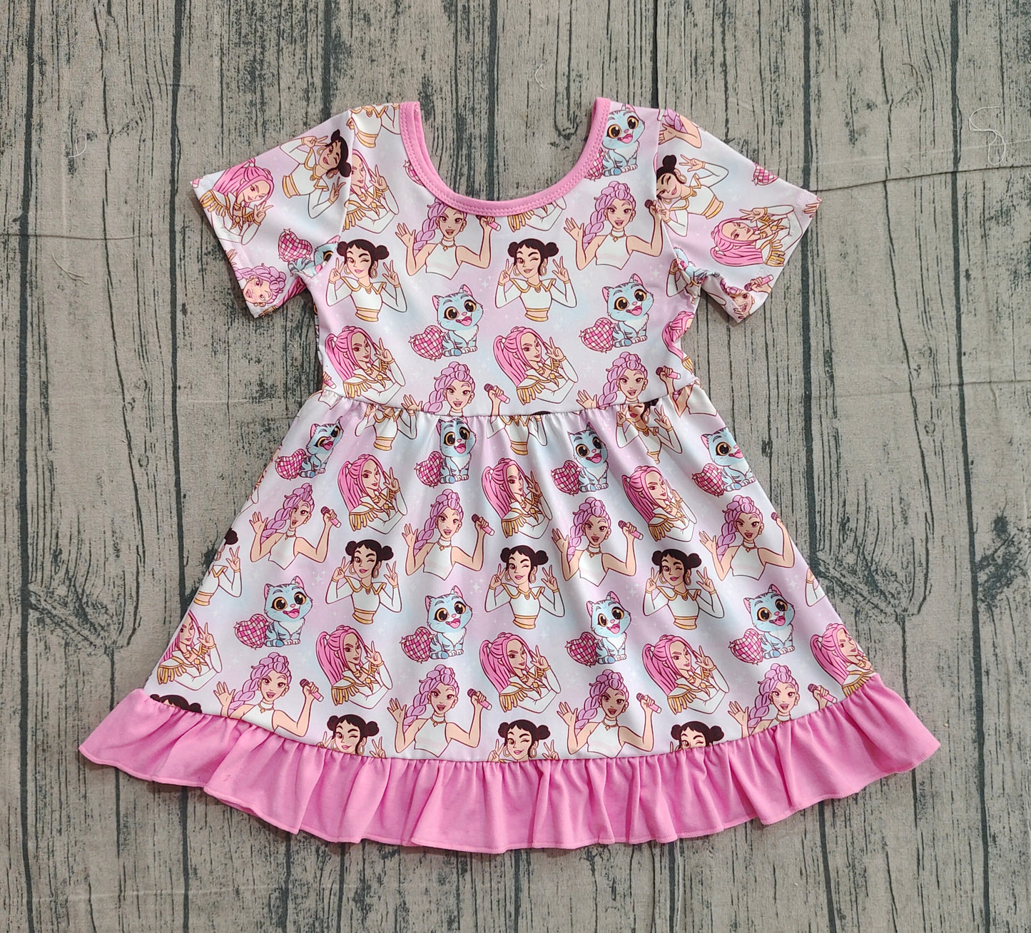 GSD3394 Baby Girls Kpop Short Sleeve Dress Preorder