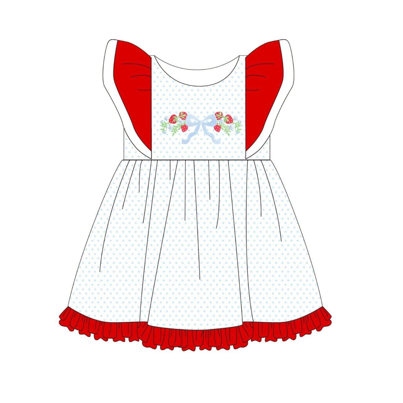 GSD3410 Baby Girls Strawberry Dress Preorder