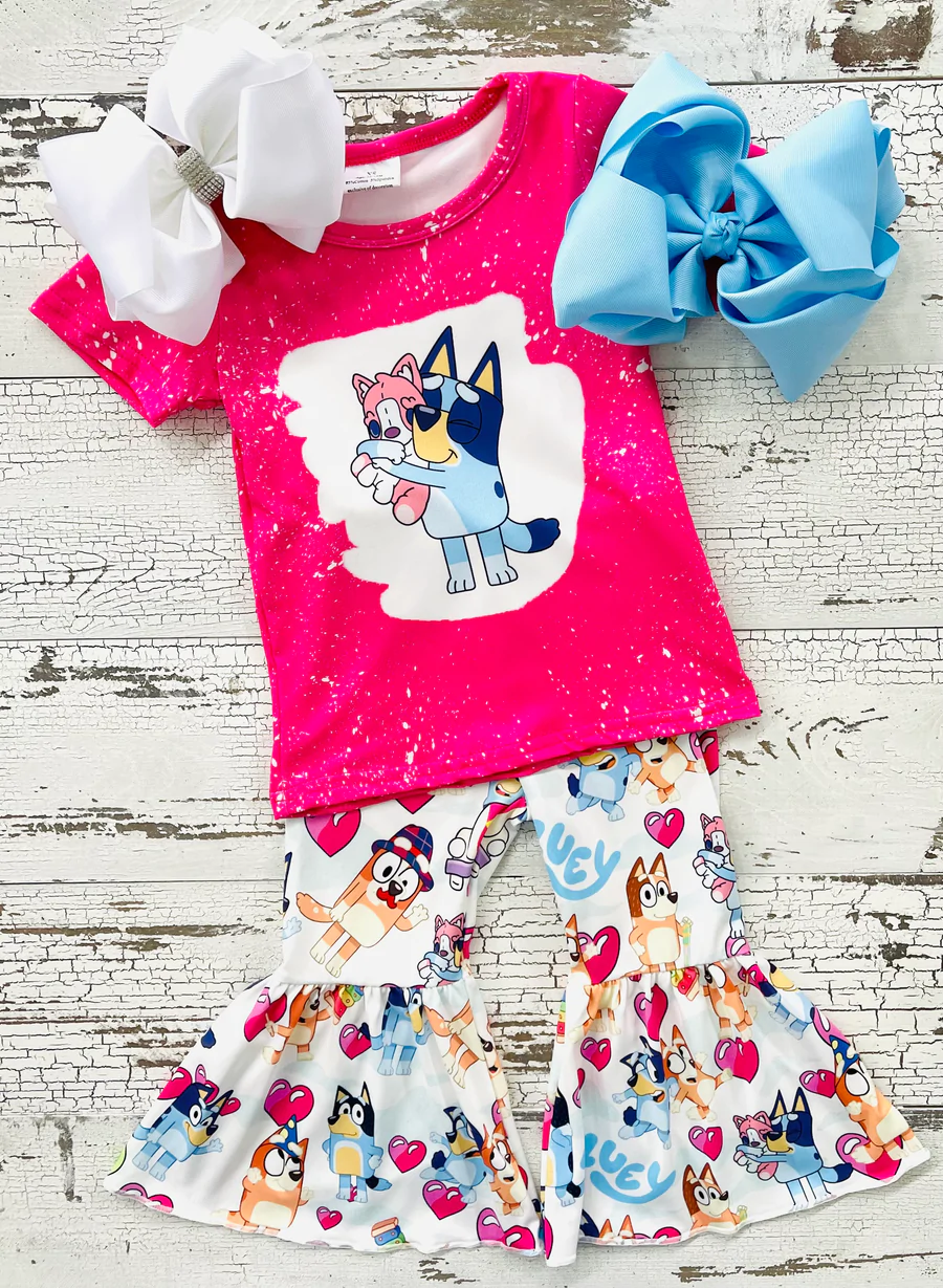 Blue Dog Bell Bottoms Outfit