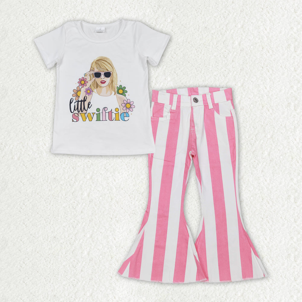 Little Swiftie Top Pink Denim Pants Set