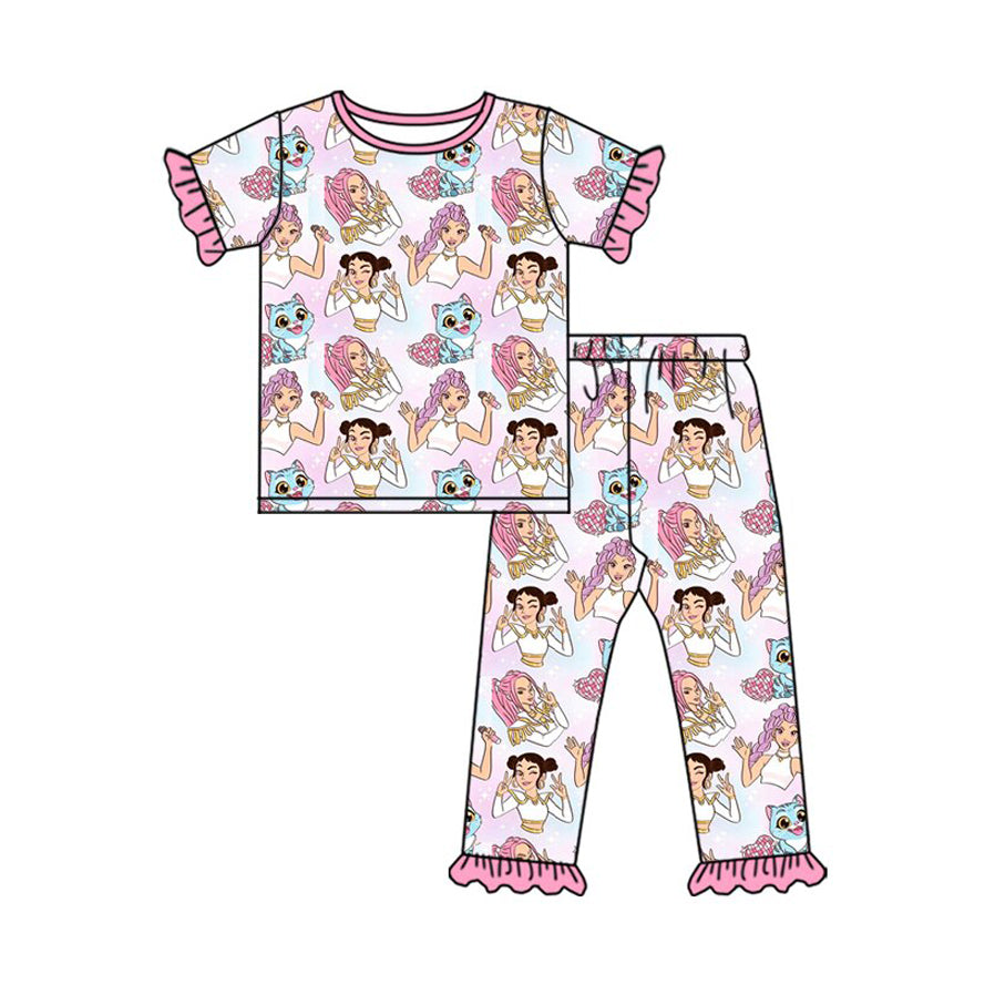 GSPO2248 Baby Girls Cartoon Hunter Kpop Pajama Set Preorder