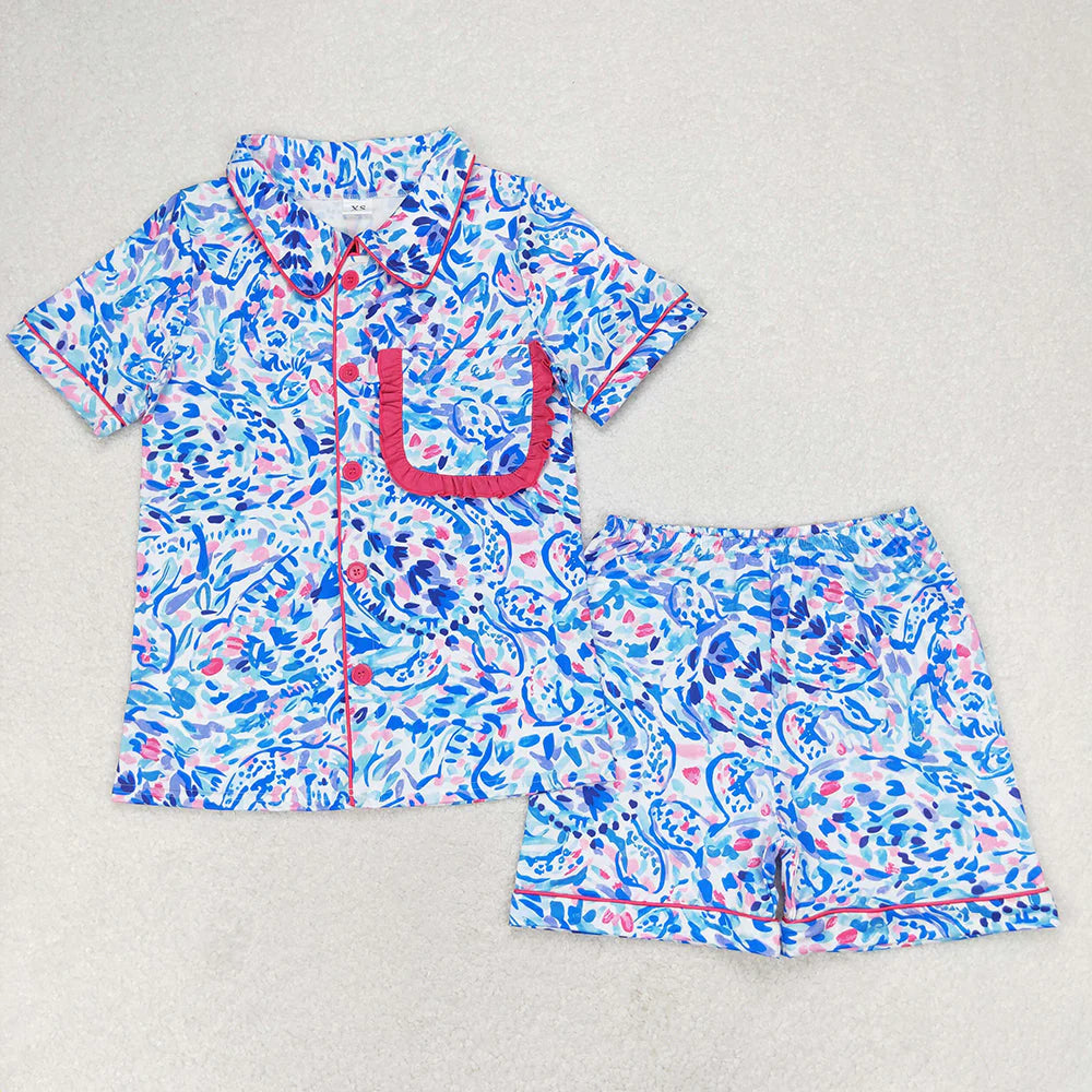 Adult Women Button-up Shorts Pajama Set
