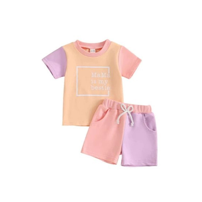 GSSO2531 Mama Is My Bestie Shorts Outfit Preorder