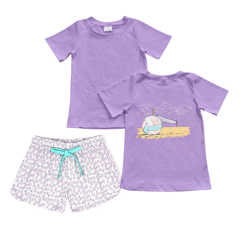 GSSO2541 Baby Girls beach volleyball summer shors outfit