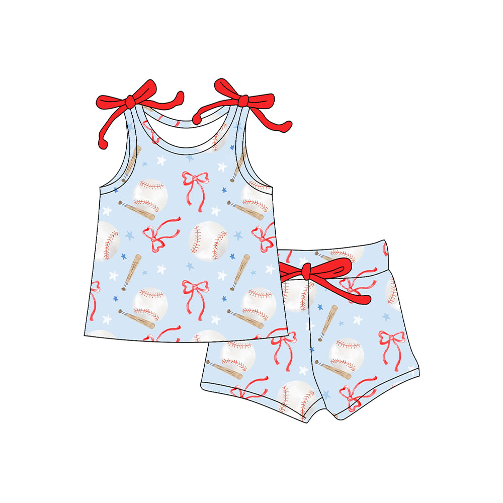 GSSO2586 Baby Girls Baseball Shorts Set Preorder