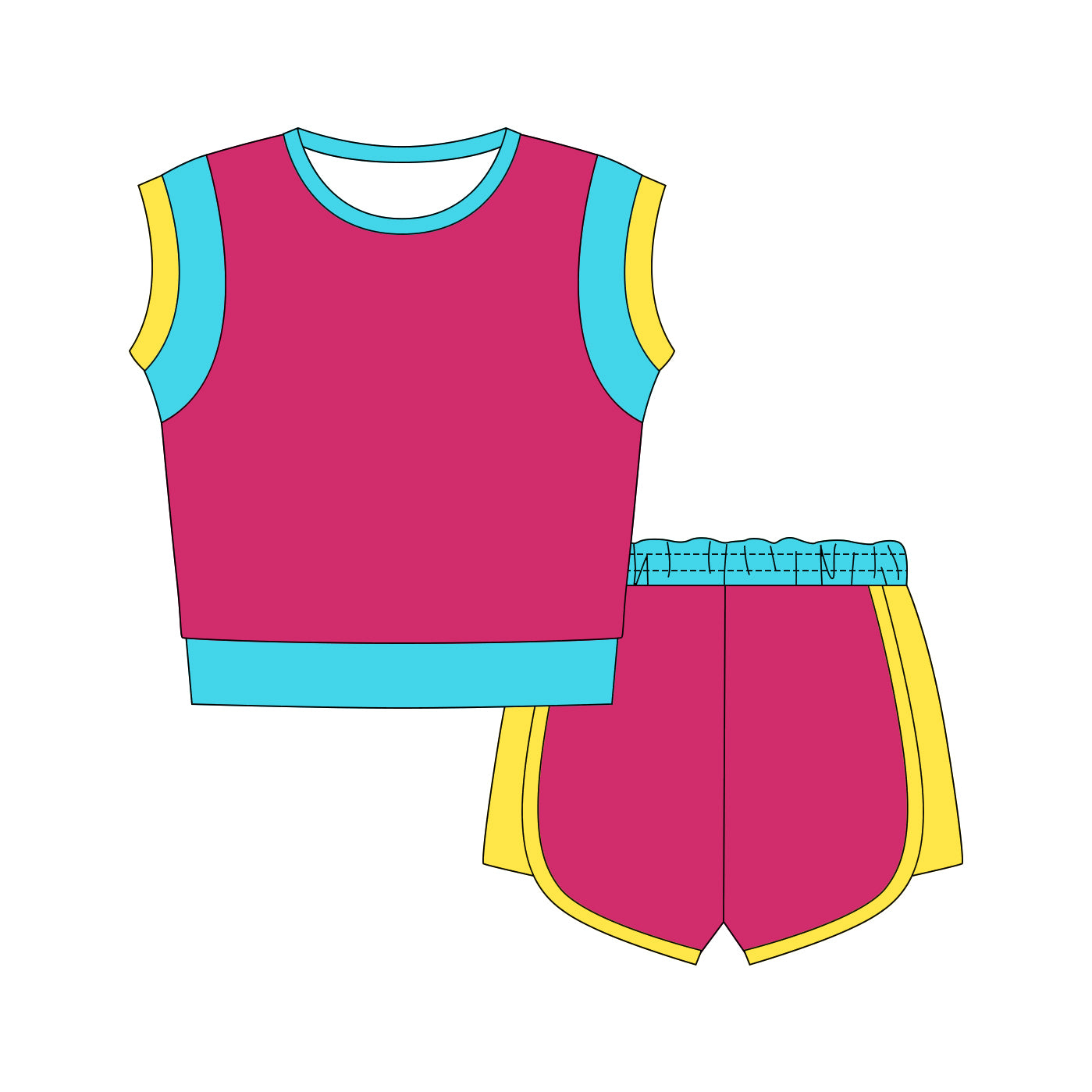 GSSO3306 Baby Girls Hot Pink Shorts Set Preorder