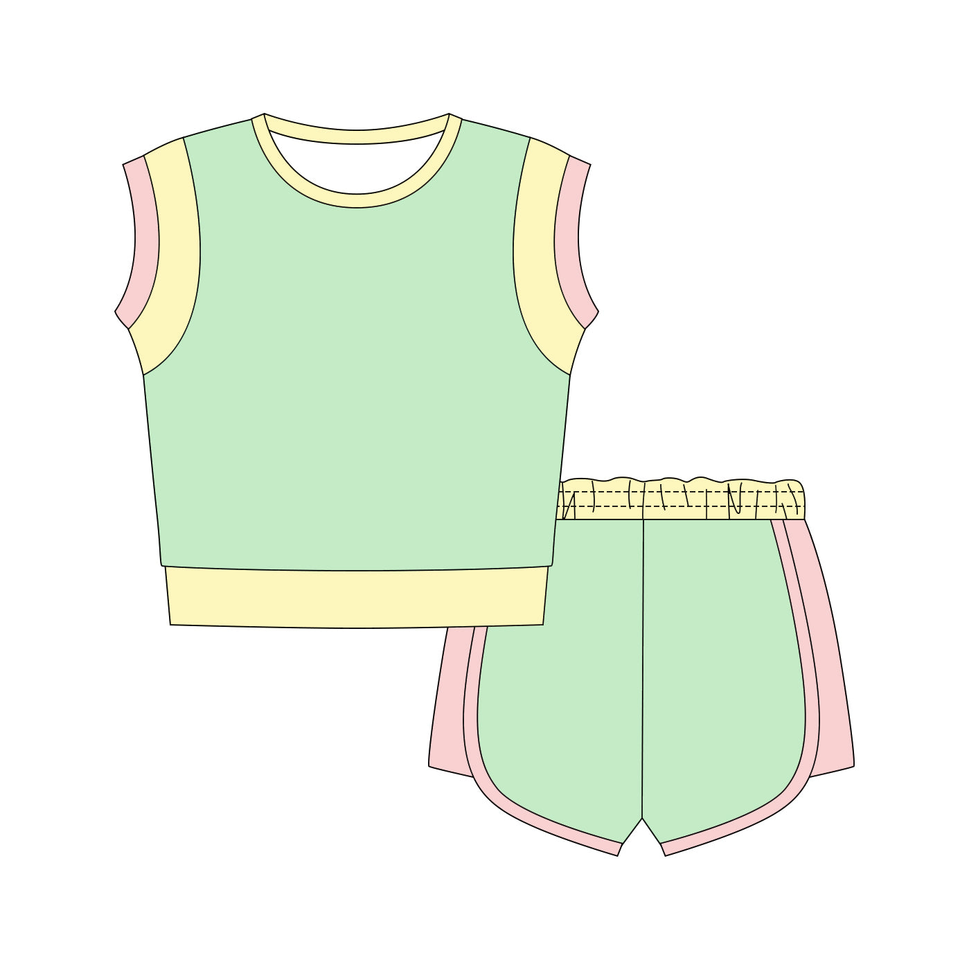 GSSO3309 Baby Girls Green Shorts Set Preorder