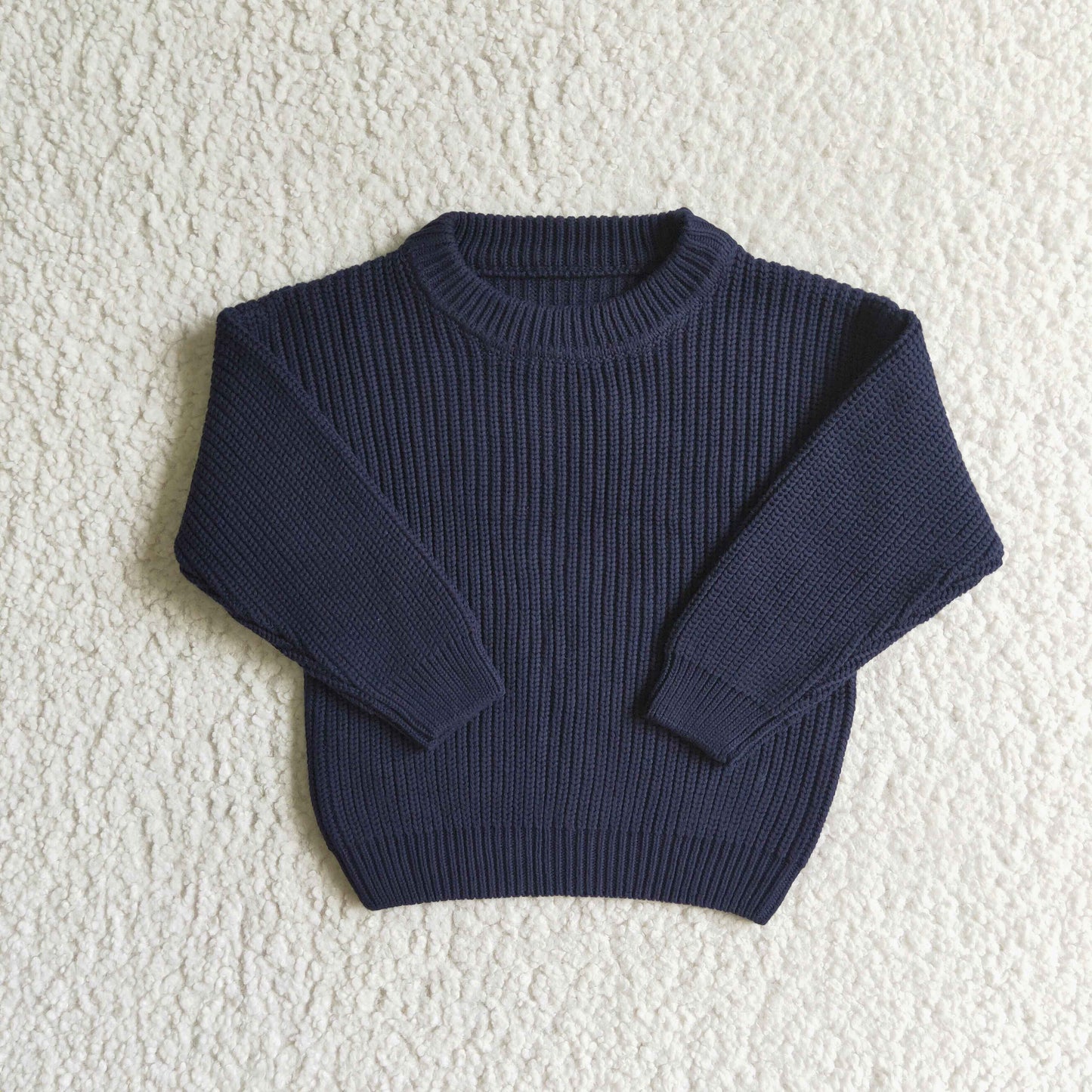 Navy Color long Sleeve Sweater Top