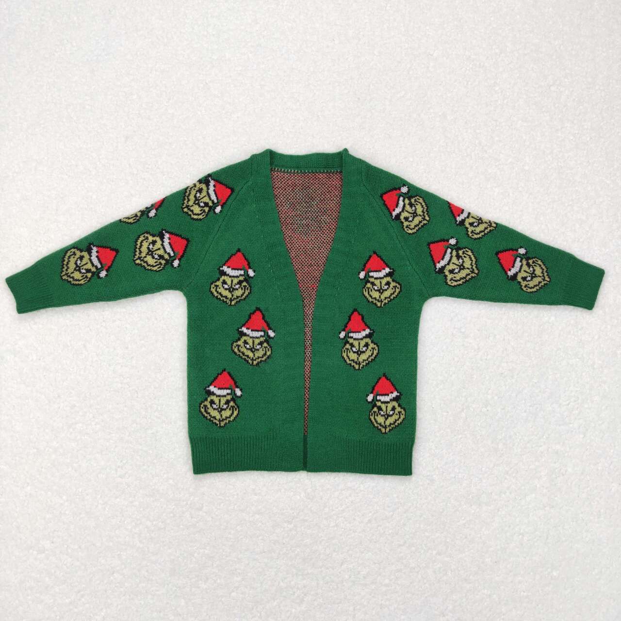 Baby Girls Green Christmas Frog Long Sleeve Sweaters