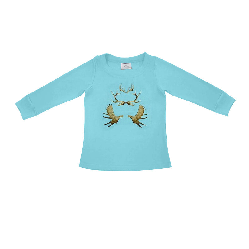 Kids Boys Antler Print Long Sleeve T-shirt Top Pre-order