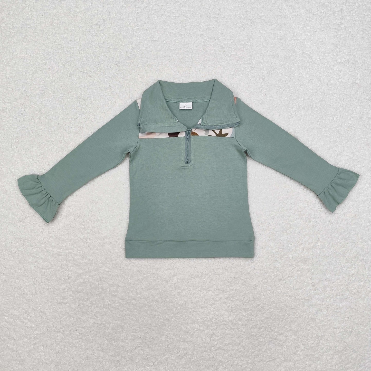 Baby Girls Long Sleeve Camo Pullover Top