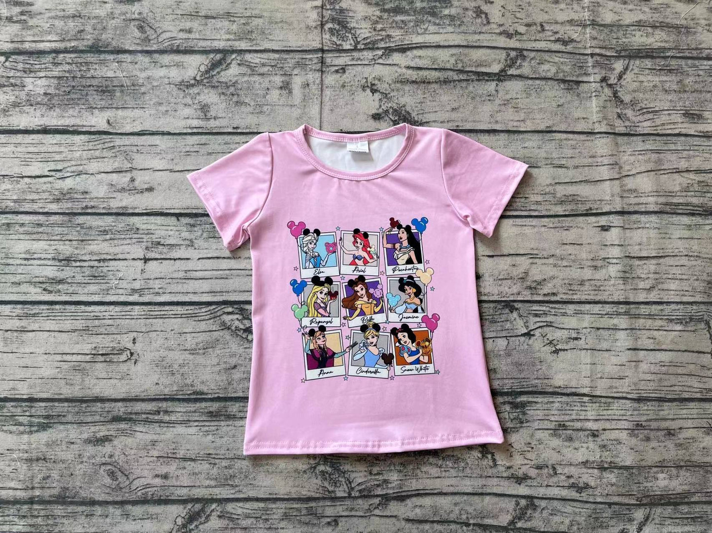 Baby Girls Princess Pink Short Sleeve T-shirt Top