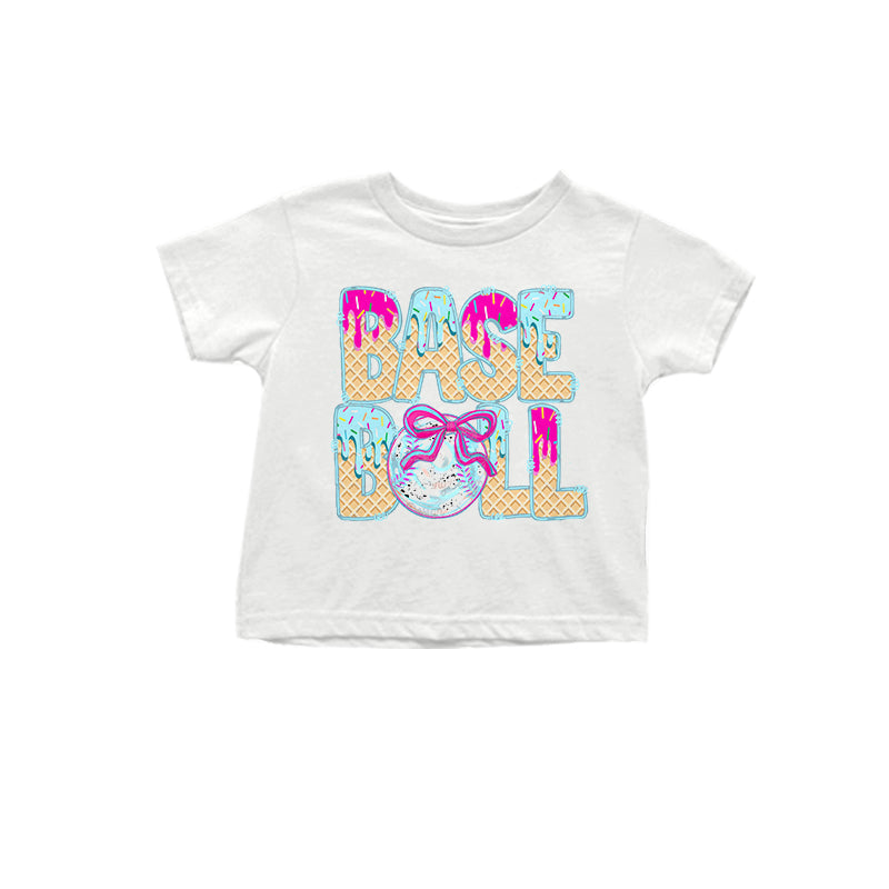 GT1012 Baby Girls Base Ball Short Sleeve T-shirt Top Preorder