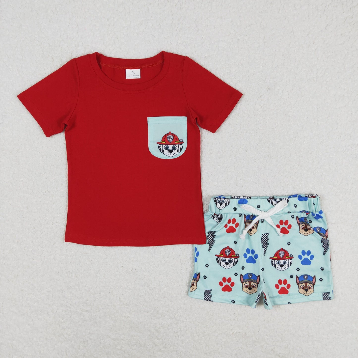 Baby Boys Cartoon Dog Shorts Set