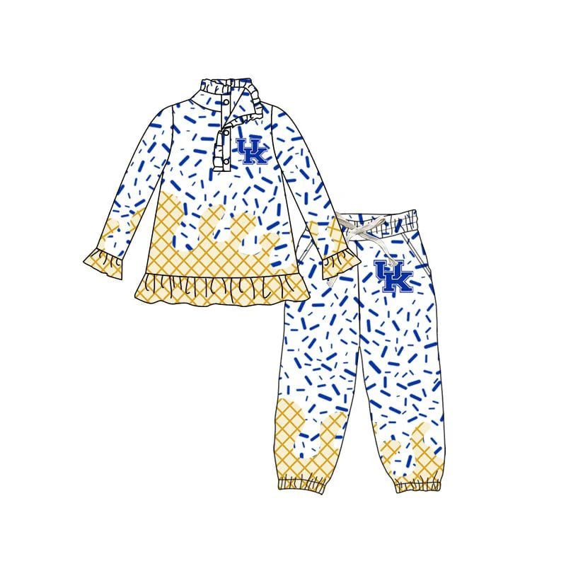 Baby girls UK Team long Sleeve Tee Shirt pants Clothes Sets 5 MOQ Preorder