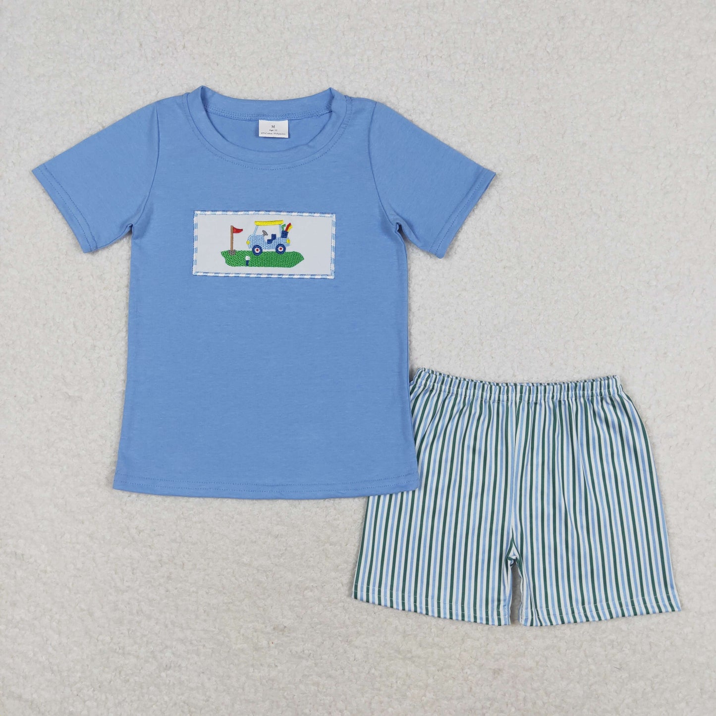 Summer Baby Boys Embroidery Golf T-shirt Shorts Outfit