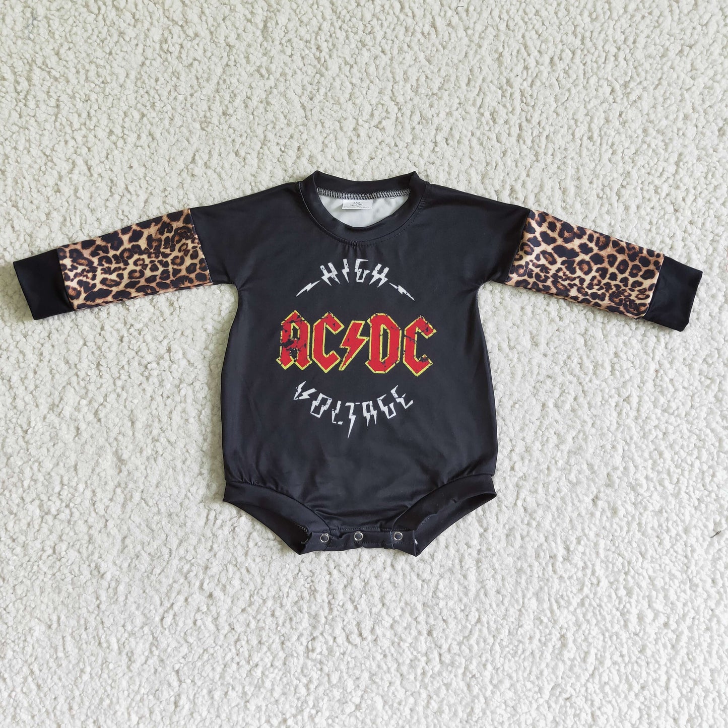 Newborn Baby Girls Leopard Long Sleeve Shirt Romper On Sale