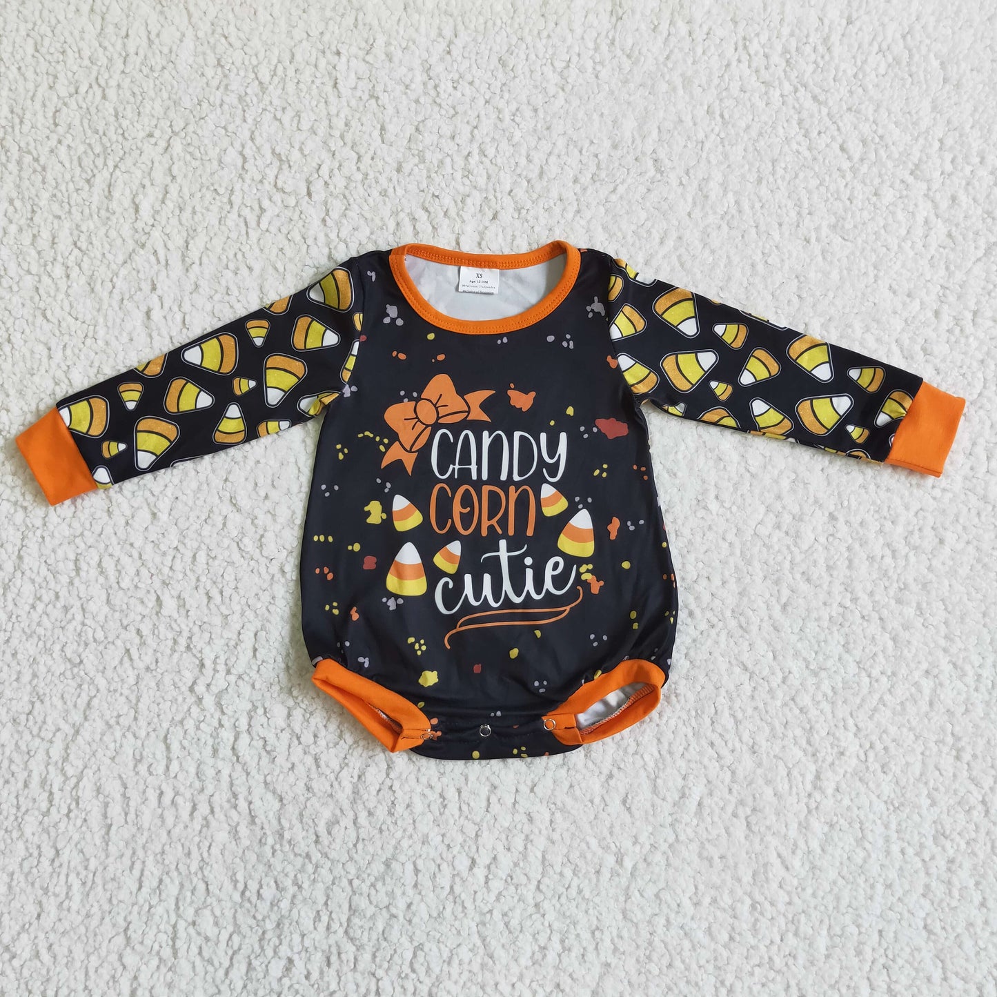 Baby Girls Halloween Candy Shirt Romper