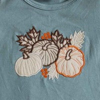 Baby Girls Fall Pumpkin Long Sleeve Romper