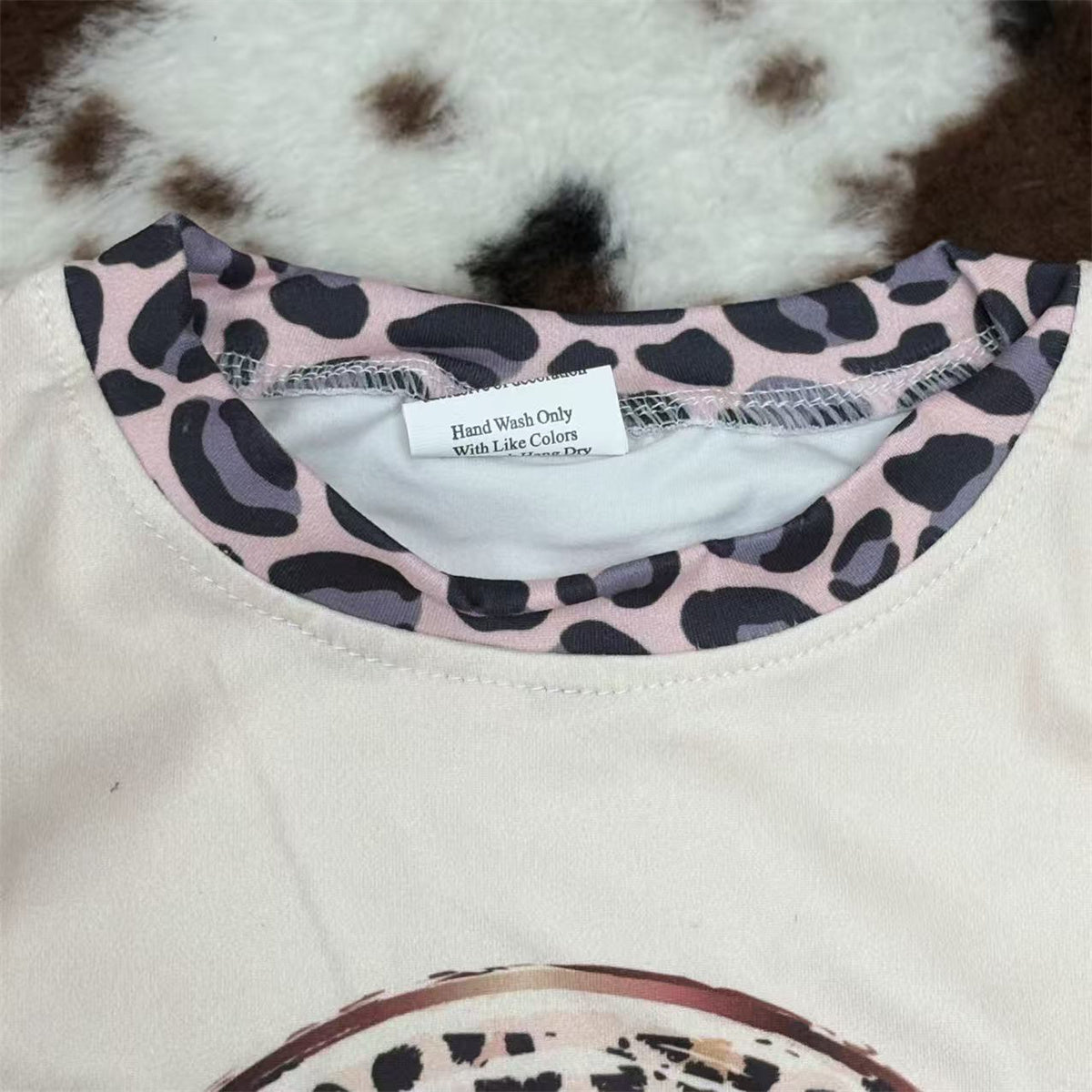 LR0221 Daddy's girl leoaprd long sleeve bubble romper