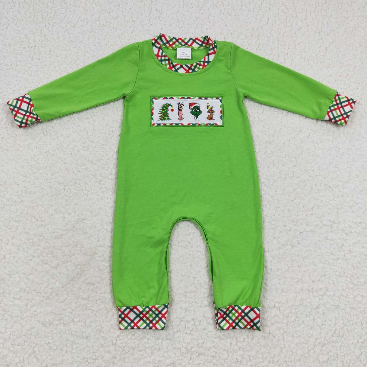 Toddler Sibling Christmas Character Green Face Set and Romper