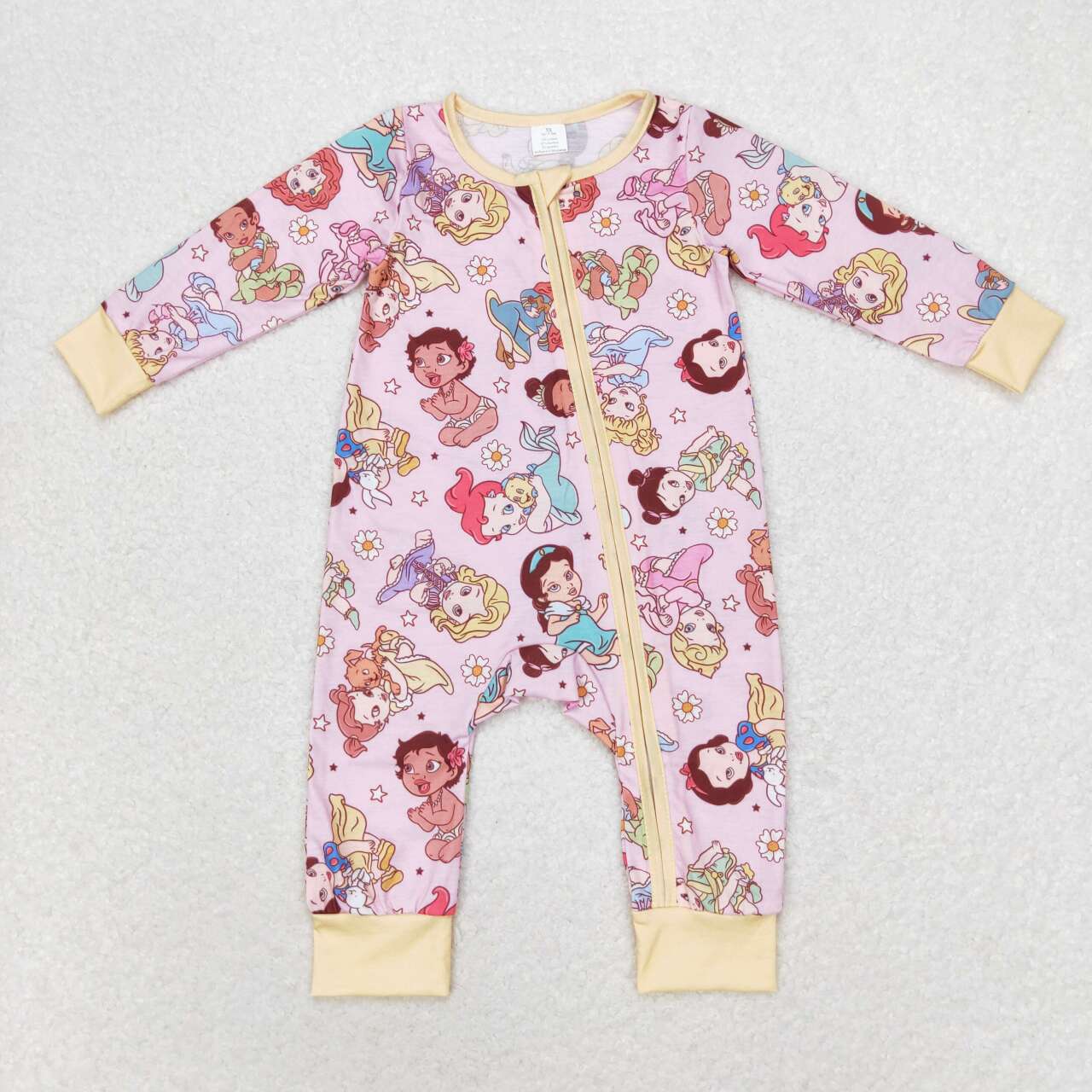 Baby Girls Cute Princess Long Sleeve Bamboo Romper