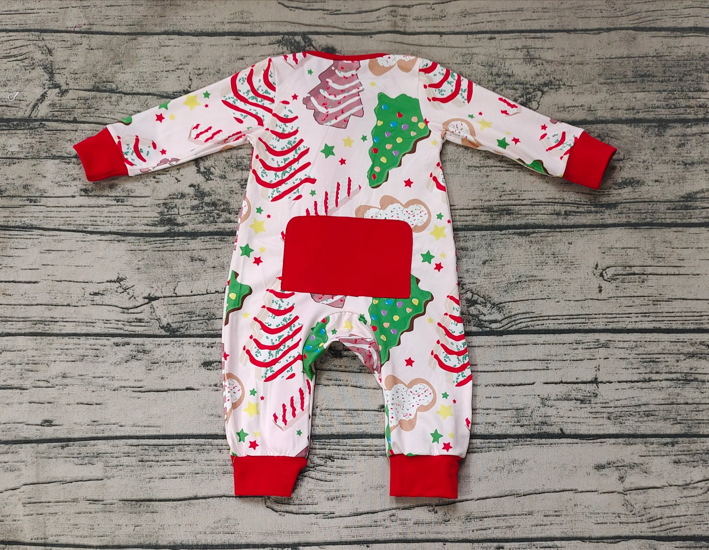 LR1150 Newborn Baby Boys Christmas Tree Cake Romper Preorder