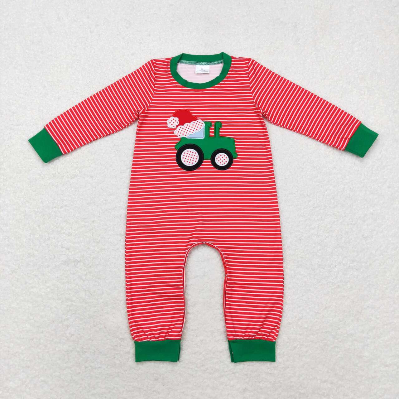 Baby Sibling Boys Christmas Truck Outfit and Romper