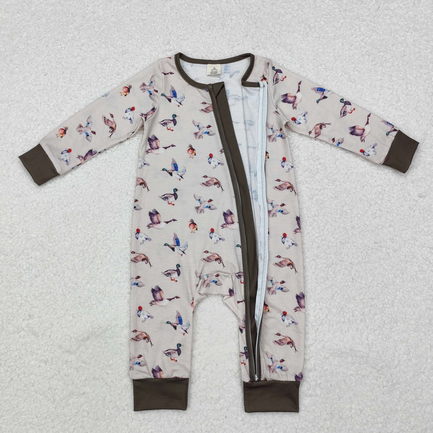 Baby Boys Mallard Duck Zip Romper