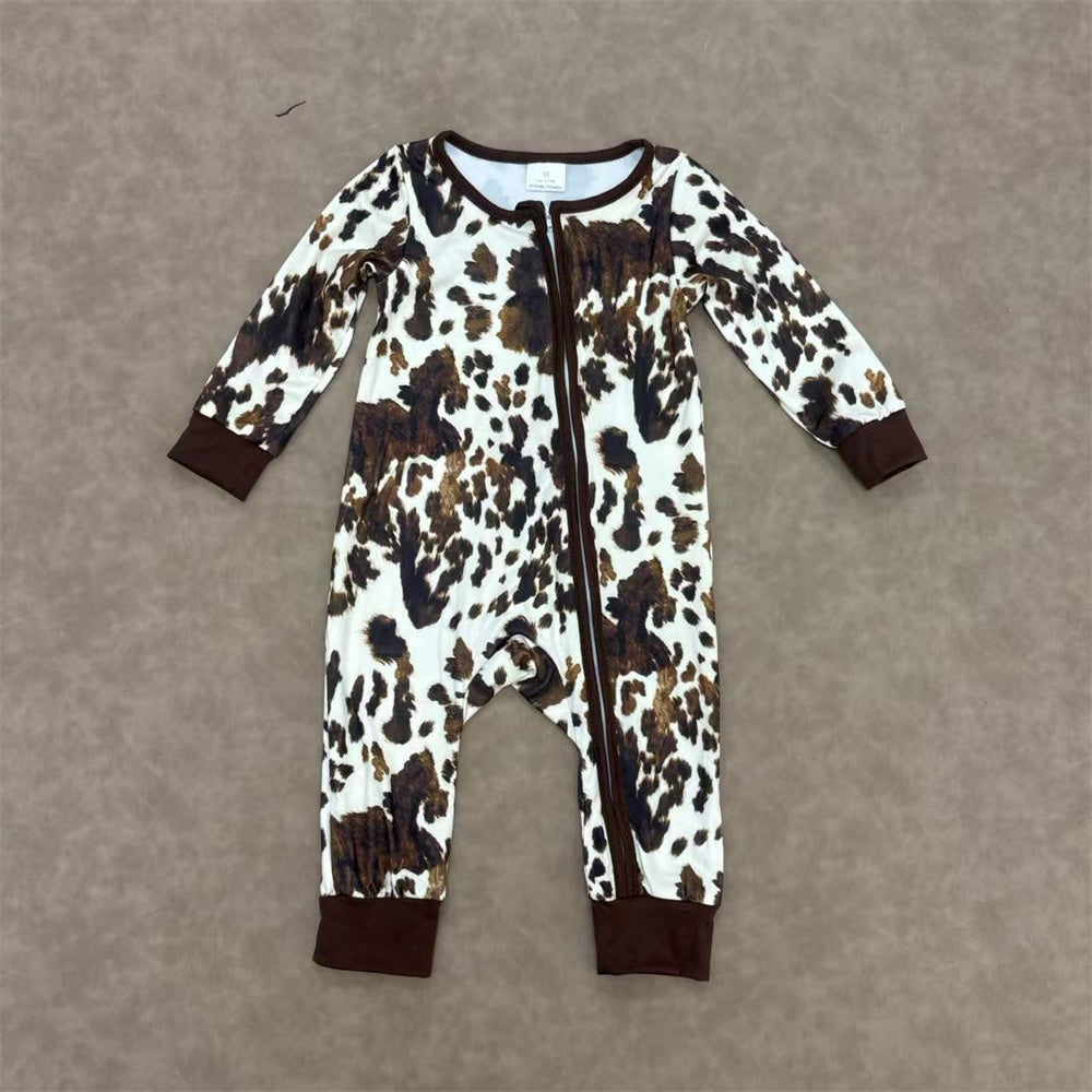 Little Cowboys Baby Western Rodeo Howdy Long Sleeve Zippy Romper One-piece