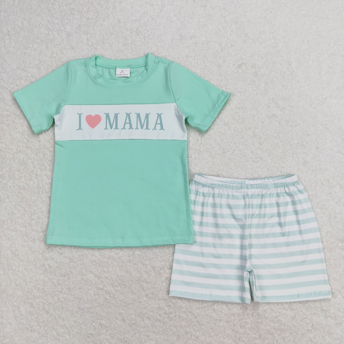 Baby Boys I Love Mama Shorts Set