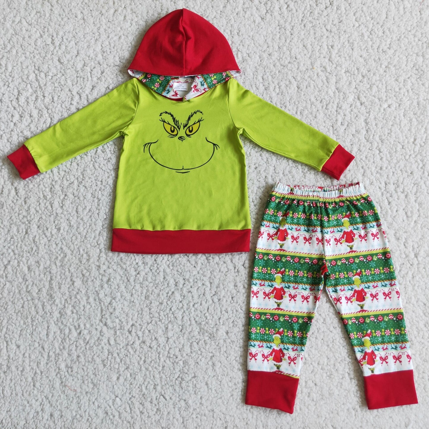 Boys Christmas Cartoon Hoodie Top Set
