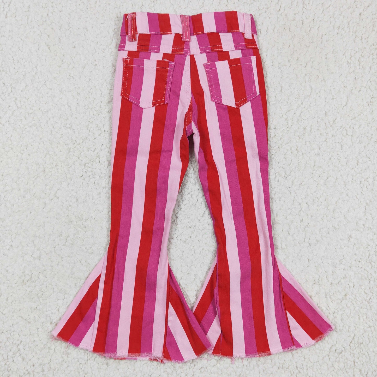 Baby Girls Pink Striped Denim Pants