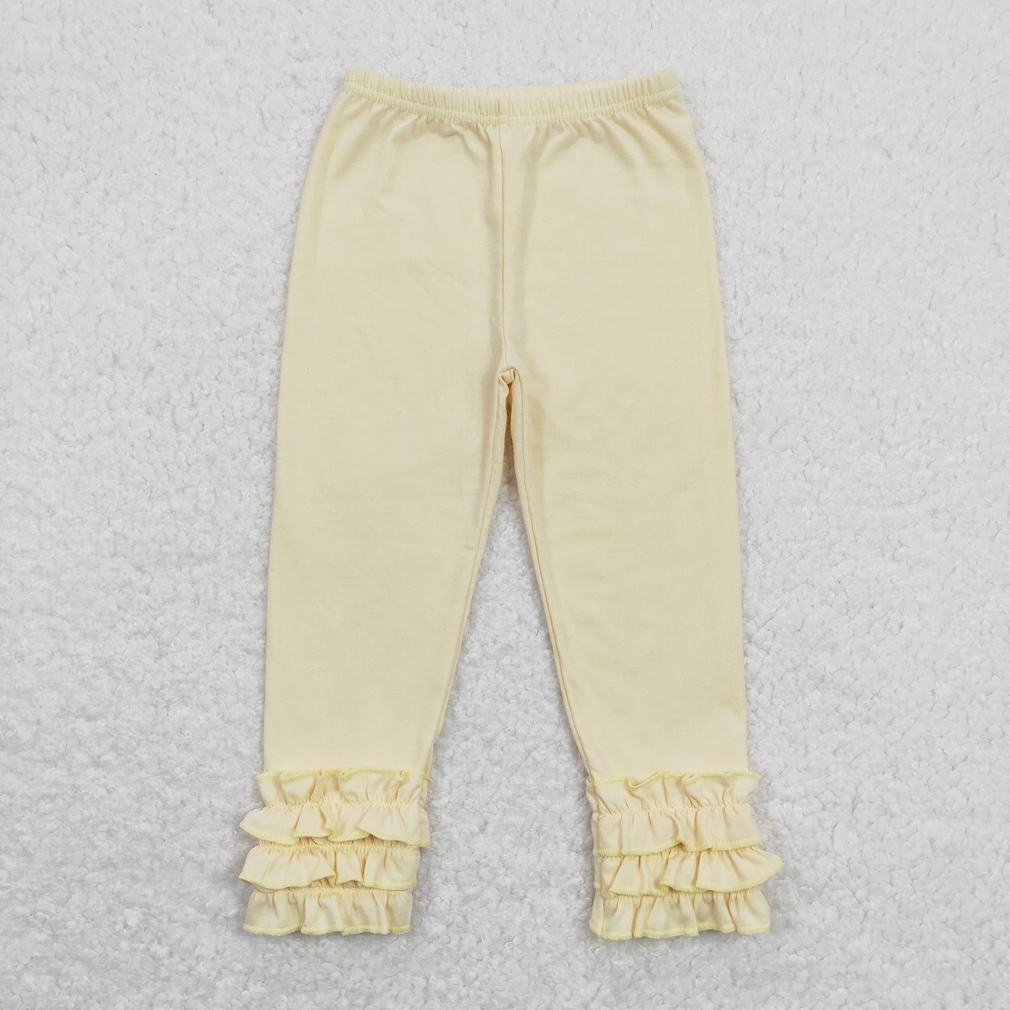 P0424 Baby Girls Cream White Cotton Icing Leggings