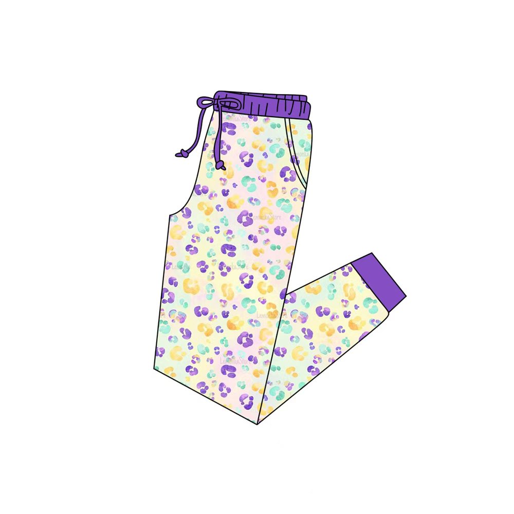 P0901 Adult Women Mardi Gras Leoaprd pants Preorder
